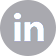 LinkedIn上用白色字体标志,在一个灰色的圆形图标。
