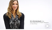 介绍视频ATSU健康教育项目的椅子,艾琳Breitenbach博士。